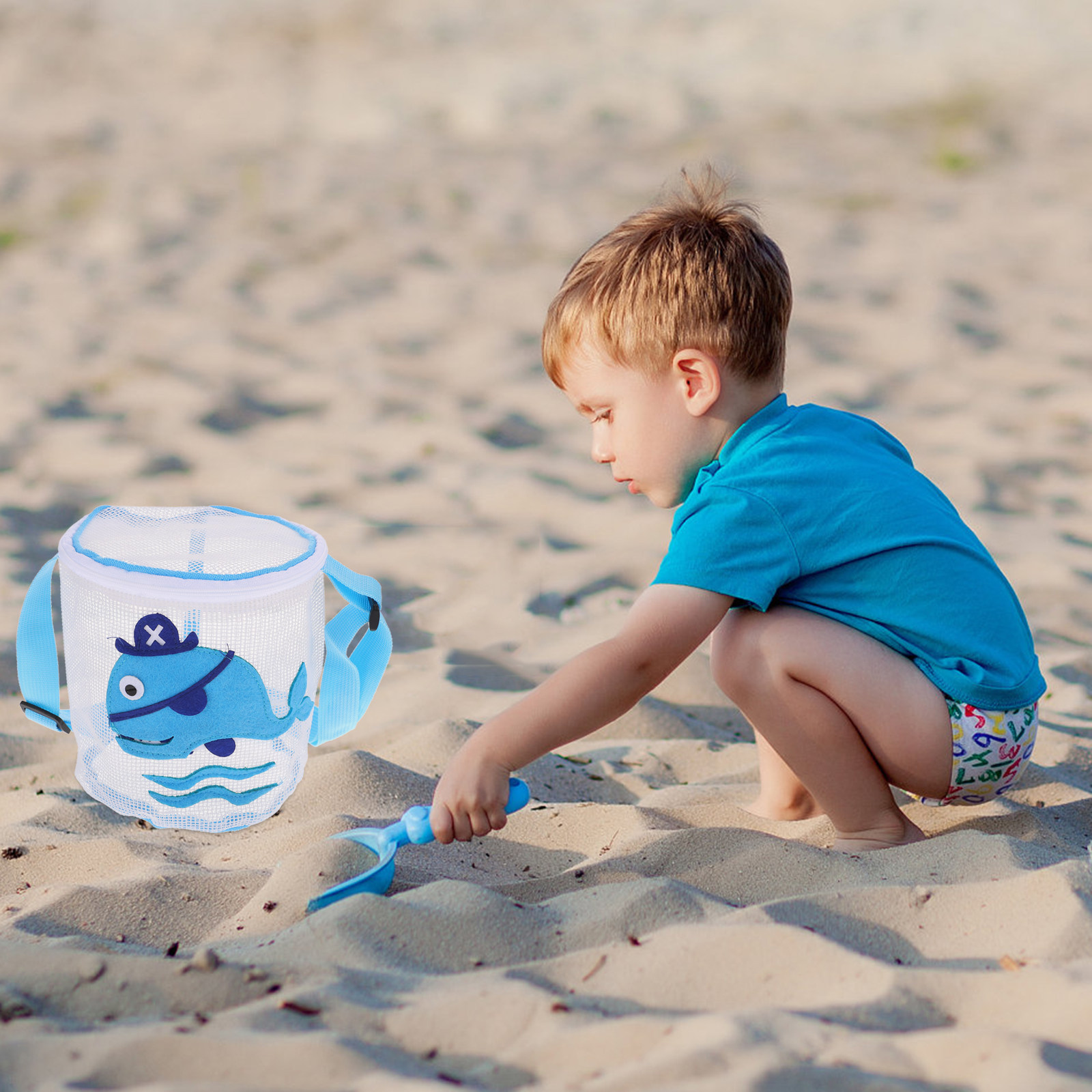 Kids Zipper Toys - Tas Kerang Pantai Anak Desain Ritsleting