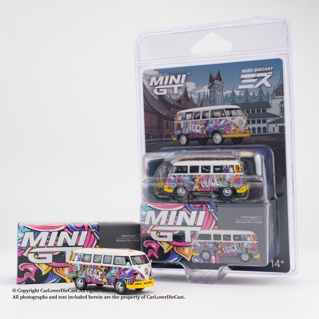 Kids Toys Car - MINIGT 1:64 Volkswagen T1 Microbus Mizu