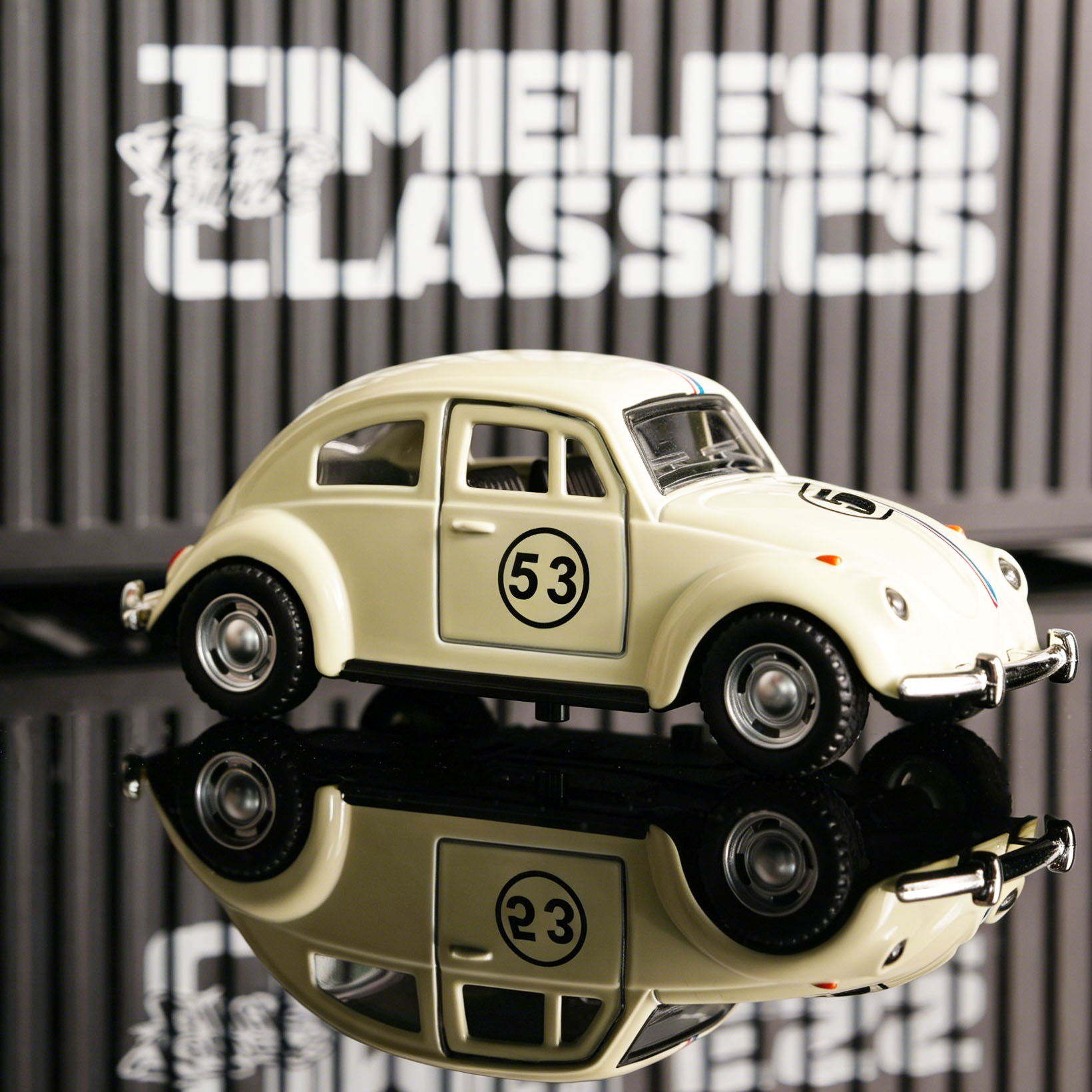 Kids Toys Car - Mobil Balap Diecast Beetle No.53 Putih