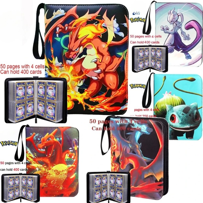 Kids Zipper Toys - Album Kartu Pokemon 2026 PU dengan