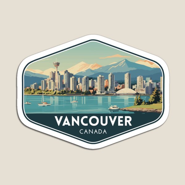 Kids Toys Canada - Stiker Magnet Seni Perjalanan Vancouver Kanada