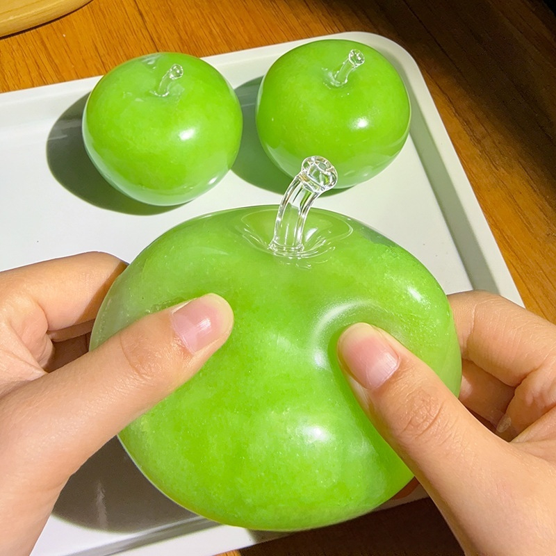 Sensory Fidget Toys - Mainan Fidget Squishy Slushie Apel Hijau,