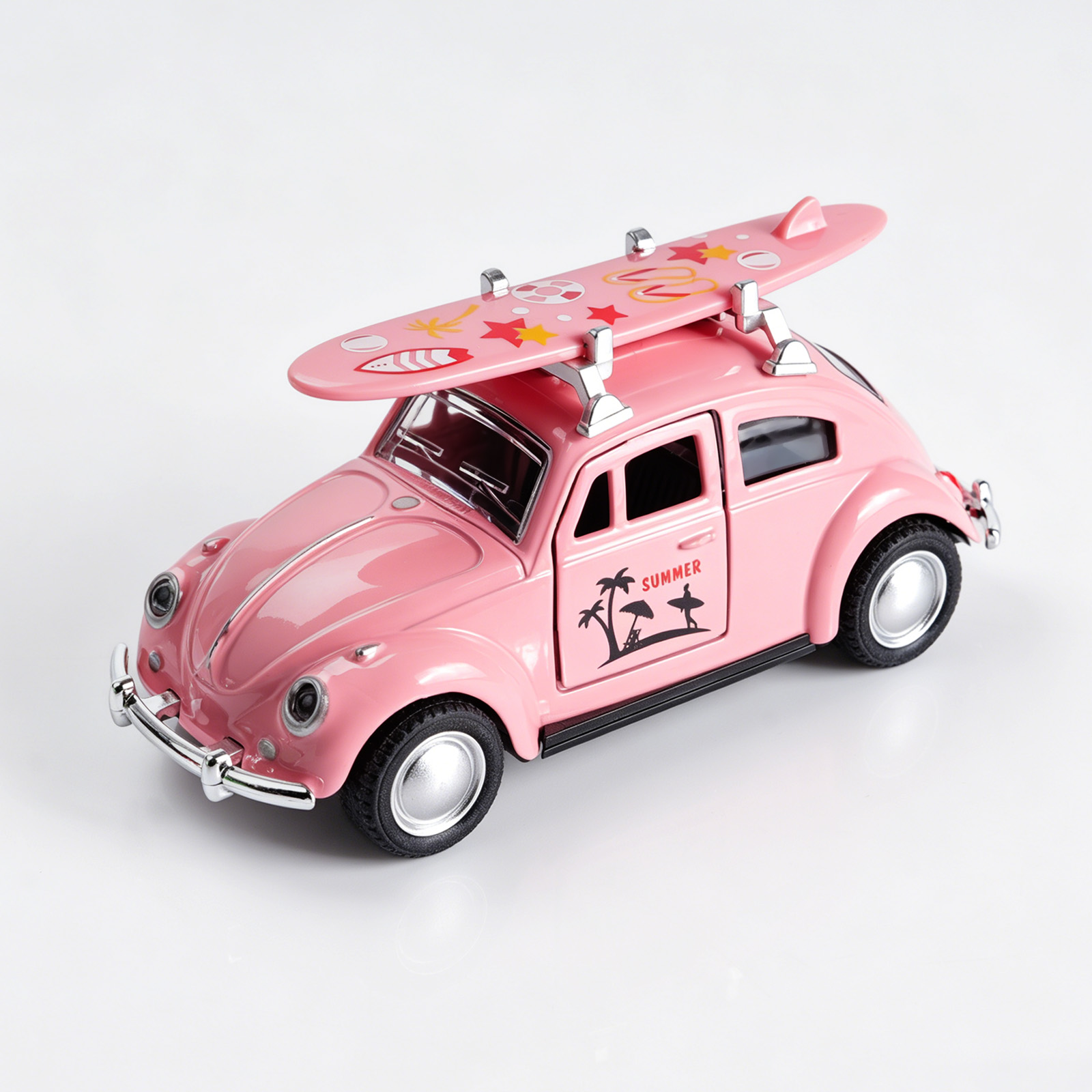 Kids Toys Car - Mobil Diecast Volkswagen Beetle Merah Muda