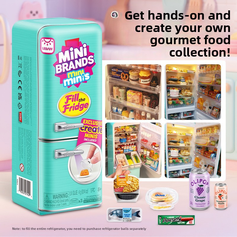 Play Kitchen Set - Set Mainan Kulkas Mini LED Menyala,