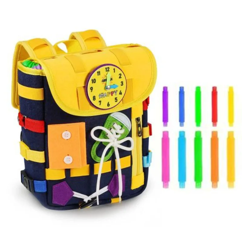 Kids Zipper Toys - Ransel Felt Montessori untuk Balita dengan
