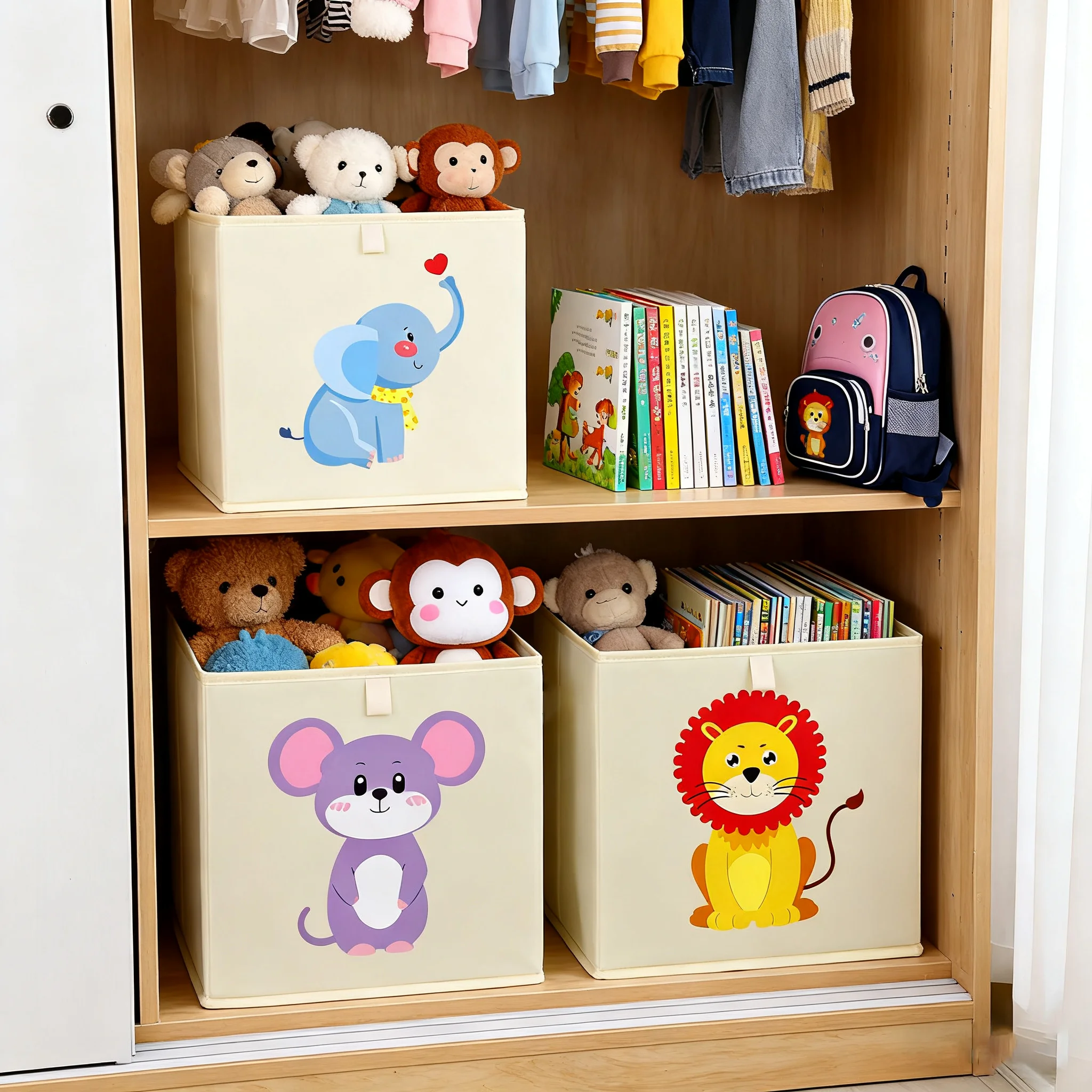Kids Toys Basket - Keranjang Penyimpanan Mainan Anak Motif Kartun