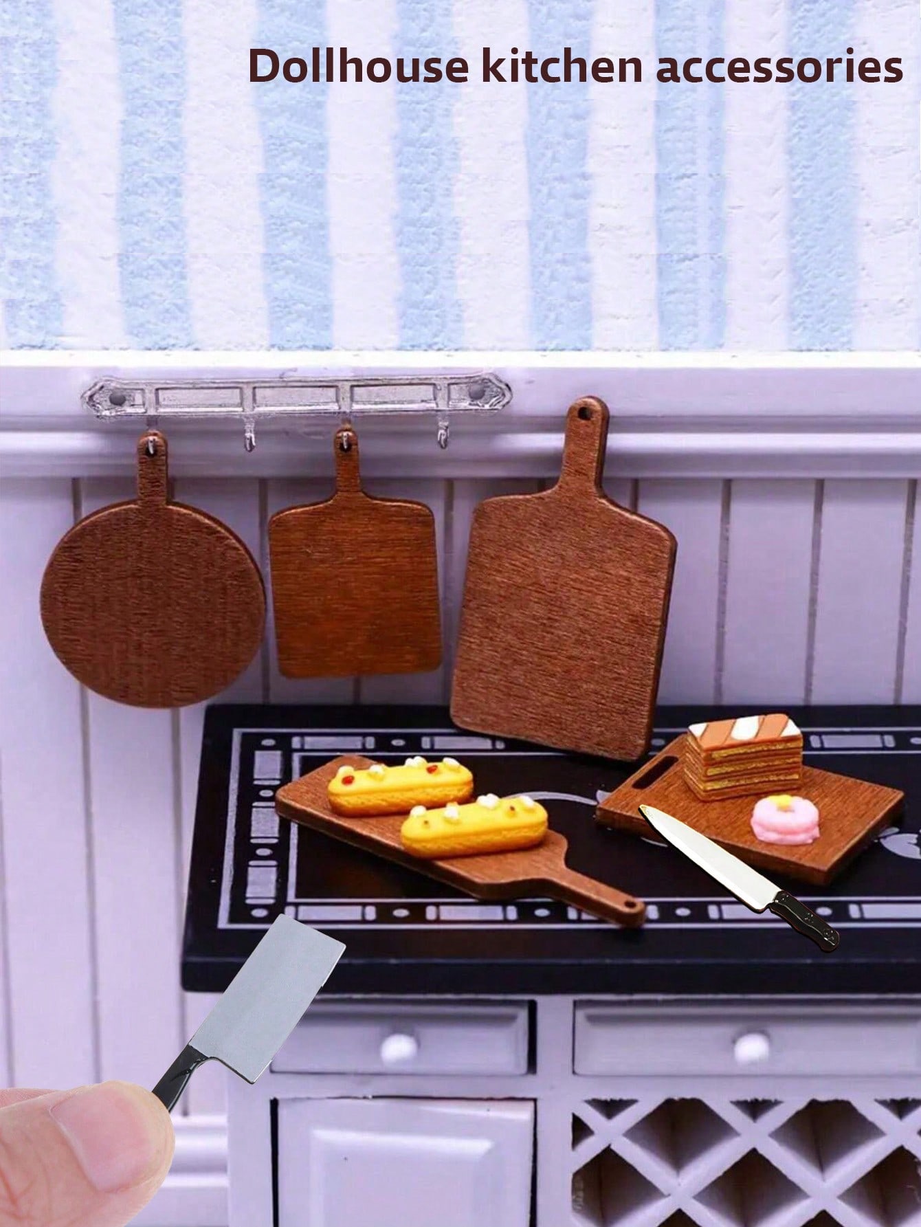 Set Dapur Mini Rumah Boneka, T - Dollhouse Furniture Set ulasan dan harga