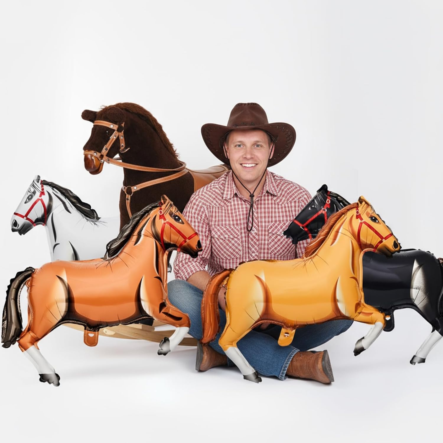 Balon Foil Kuda Tema Koboi Bar - Kids Toys Horse ulasan dan harga