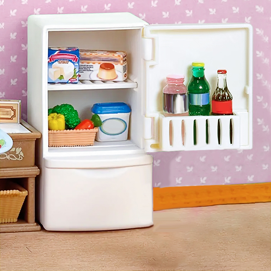 Kulkas Miniatur Rumah Boneka:  - Dollhouse Furniture Set ulasan dan harga
