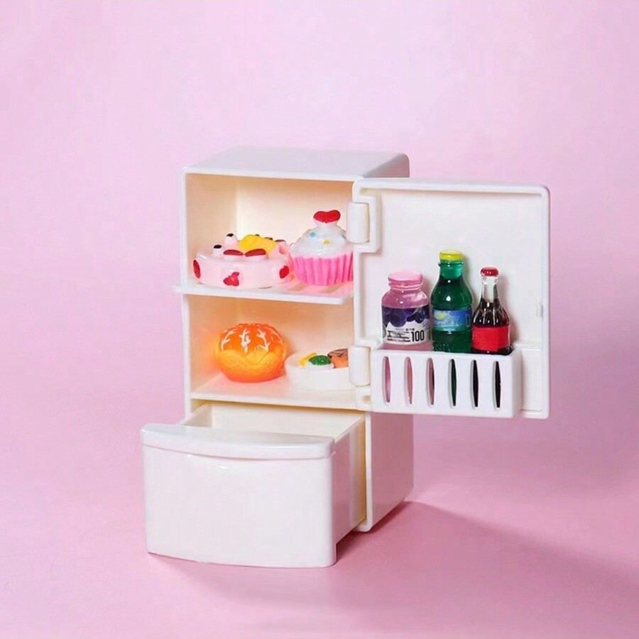 Kulkas Miniatur Rumah Boneka:  - Dollhouse Furniture Set ulasan dan harga