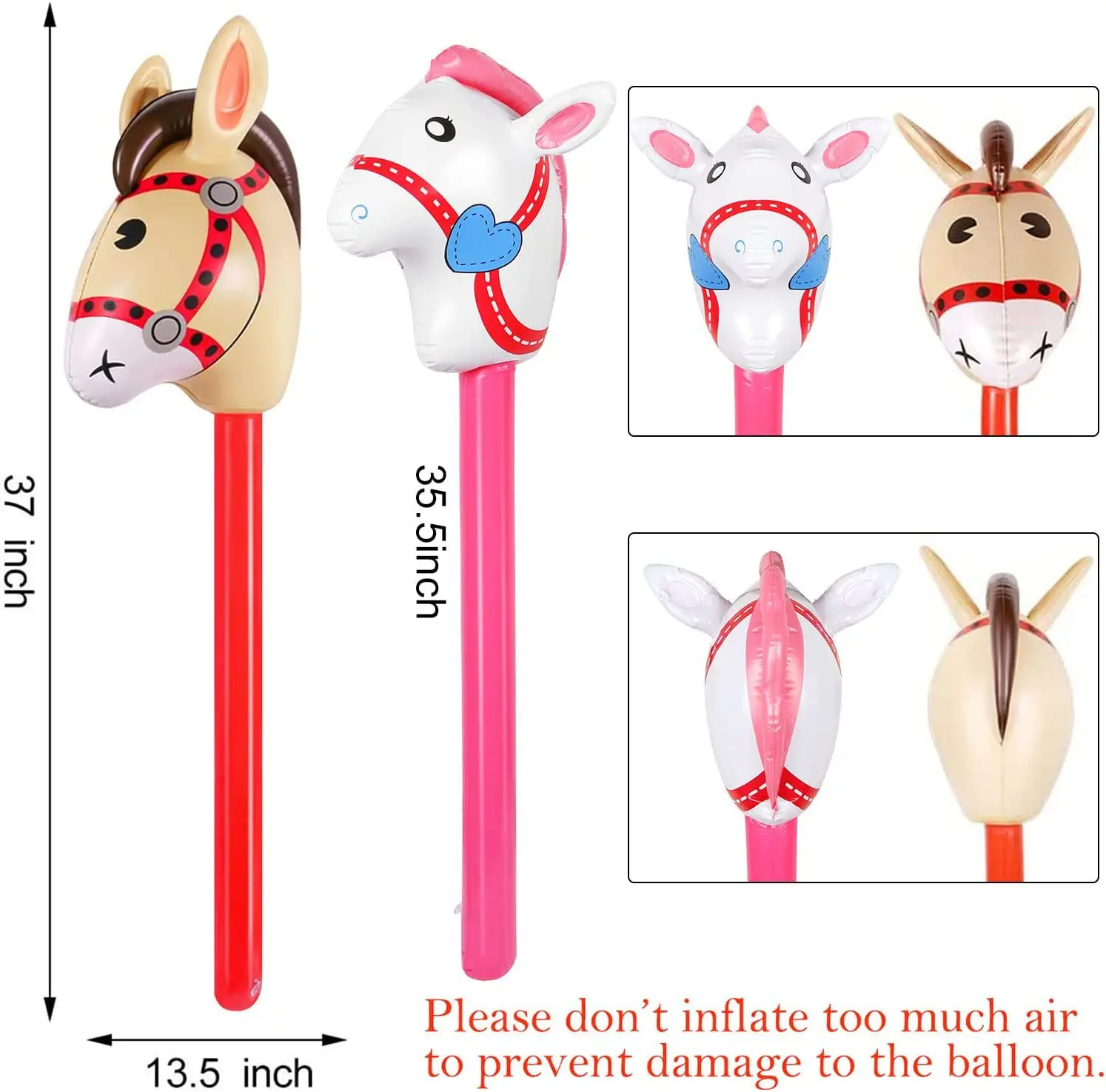 2 buah kepala kuda tongkat bal - Kids Toys Horse ulasan dan harga