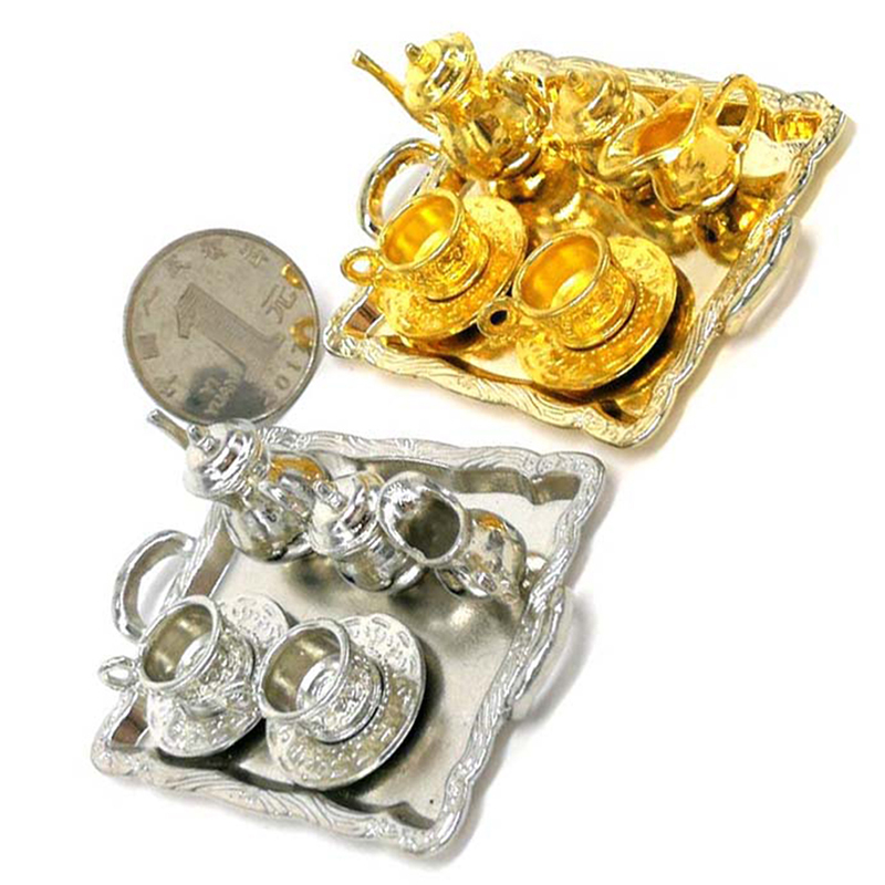 10 Buah Set Piring Cangkir Teh - Dollhouse Furniture Set ulasan dan harga
