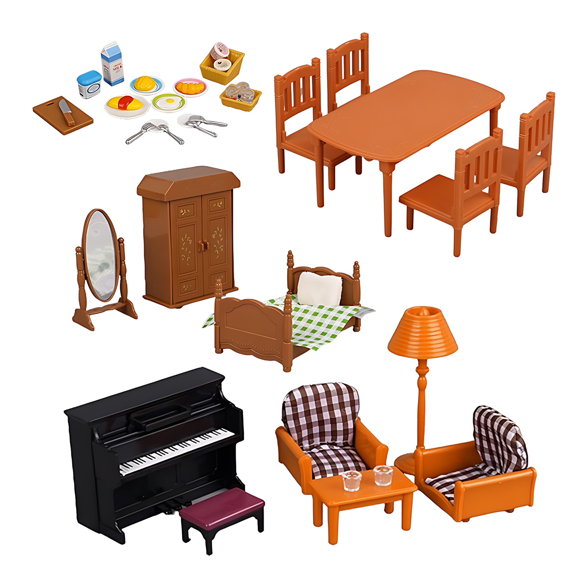 Furnitur Miniatur 1:12 Rumah B - Dollhouse Furniture Set ulasan dan harga