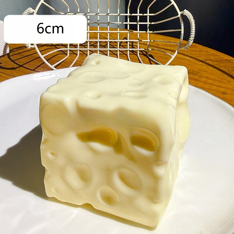 Bola Stres Jumbo Cheese Cube,  - Sensory Fidget Toys ulasan dan harga